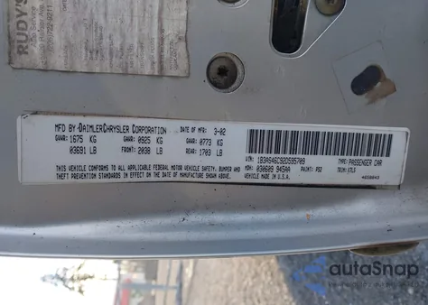 2002 Dodge Neon Se z USA, uszkodzony, nr VIN 1B3AS46C92D595709